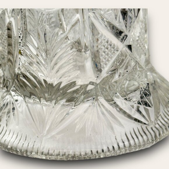 Cambridge Snowflake & Sunburst Clear Crystal Pitcher EVC No Chips EAPG - Picture 11 of 14